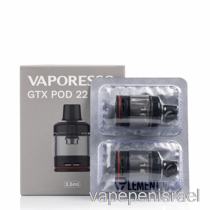 חד פעמי Vape Israel Vaporesso Gtx Pod 22 ו-26 תרמילים חלופיים 3.5 מ"ל Gtx 22 Pods